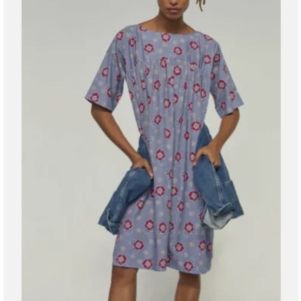 Carleen Anthropologie floral tunic dress Size‎ XL Cottage